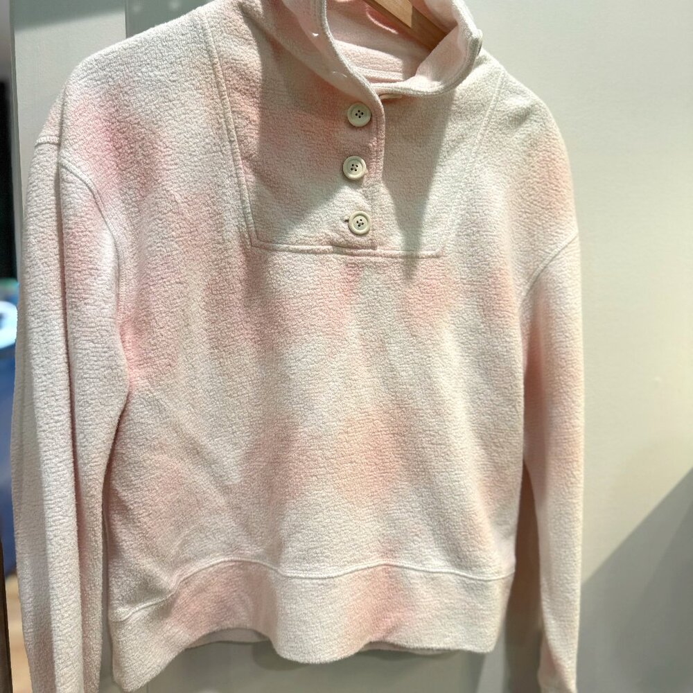 Faherty Tie-Dye Fleece Popover Sweatshirt- Medium